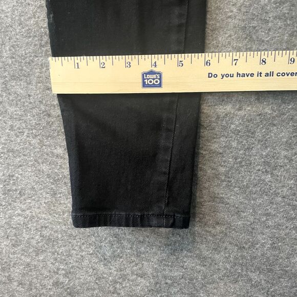 RIVER ISLAND Men's Mid-Rise Slim Tapered JIMMY Black Denim Jeans Size 30/32 x26 - Picture 16 of 16